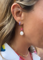 Cargar imagen en el visor de la galería, PENDIENTES PEARL BEADS FUCSIA
